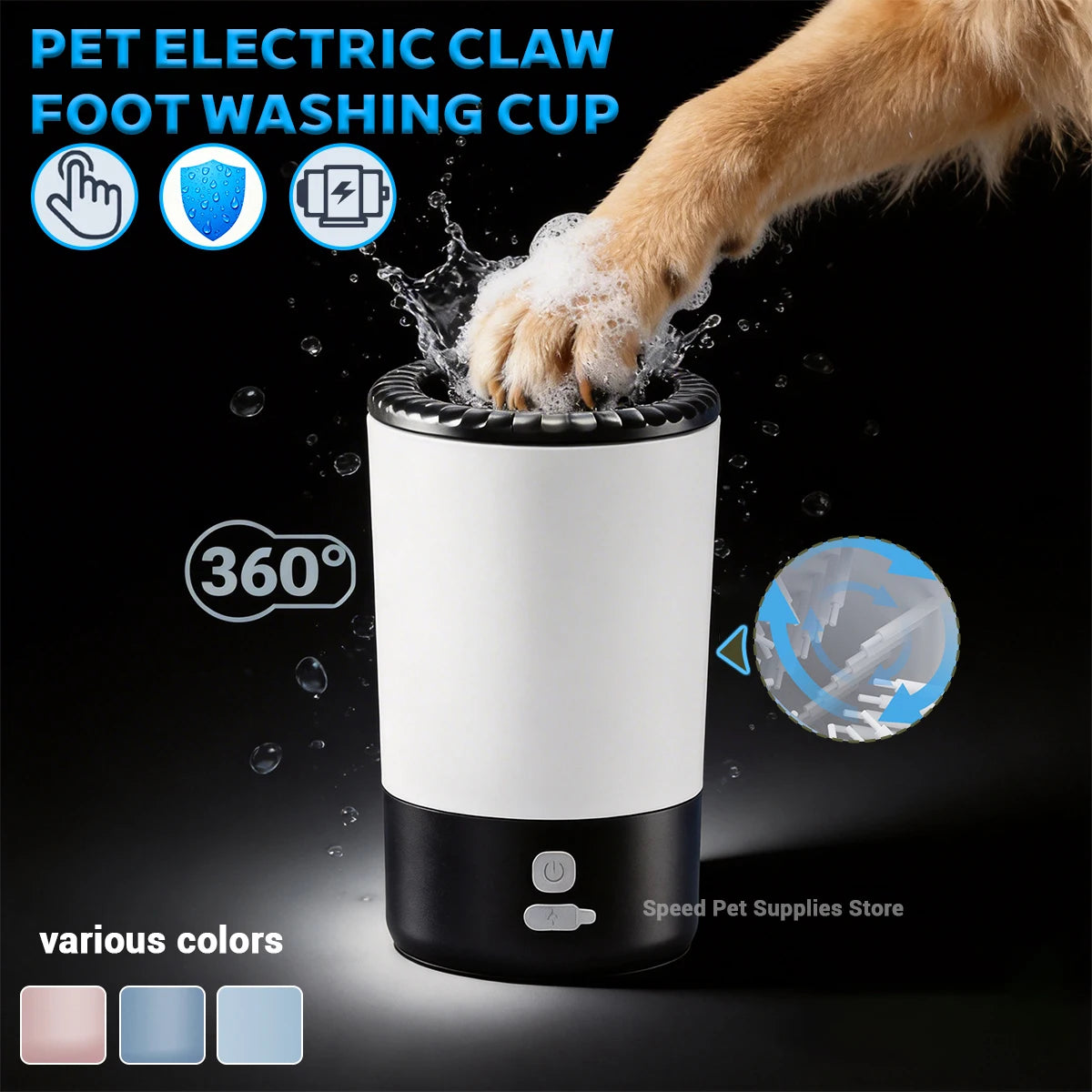 PetSteam Clean™ - Vaso Lavador de Patitas Eléctrico para Perros